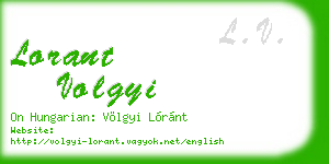 lorant volgyi business card